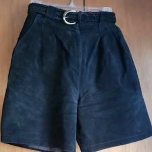 Vintage Black Suede Shorts